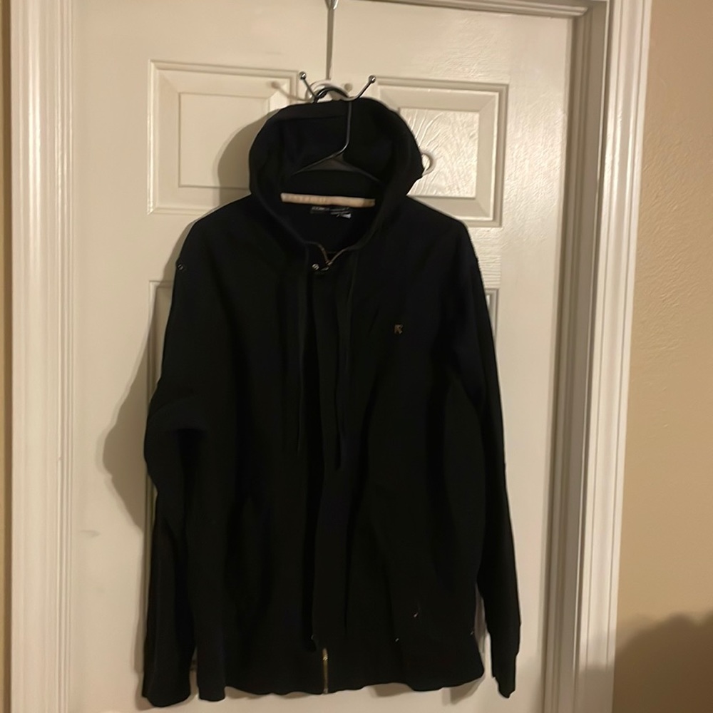 Long sleeve black hooded jacket